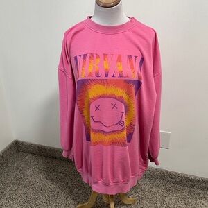 🌷 H&M Nirvana Oversized Sweatshirt